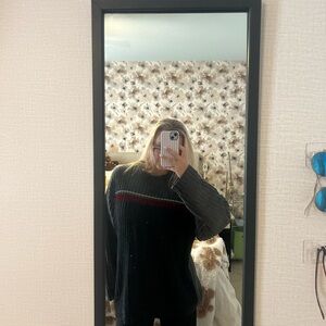 Black and Red Stripe Sweater